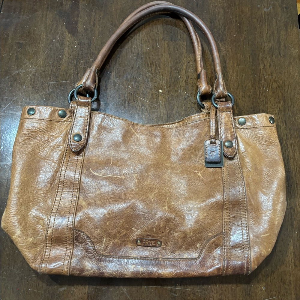 Frye Brown Leather Tote Bag